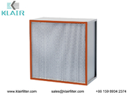 Medios HEPA filtro de alta temperatura de la fibra de vidrio con los separadores de aluminio del marco del SUS