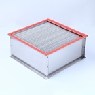Medios HEPA filtro de alta temperatura de la fibra de vidrio con los separadores de aluminio del marco del SUS